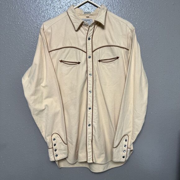 Vintage Rare Polo Western Ralph Lauren Pearl Snap Rodeo Top Size Large - Picture 1 of 8